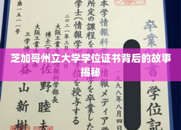 芝加哥州立大学学位证书背后的故事揭秘