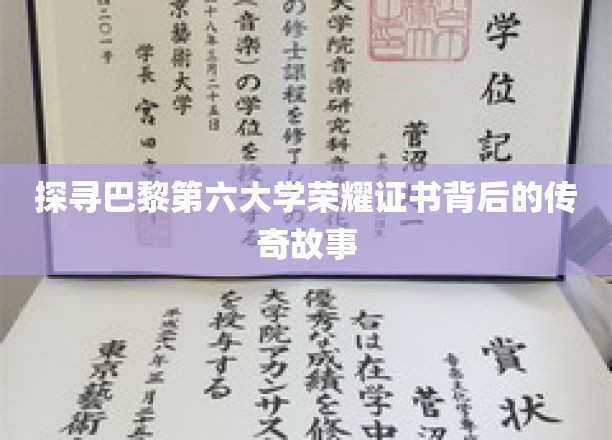 探寻巴黎第六大学荣耀证书背后的传奇故事