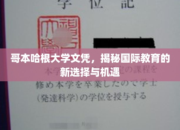 跨国文凭新风尚，哥本哈根大学开启国际教育新纪元
