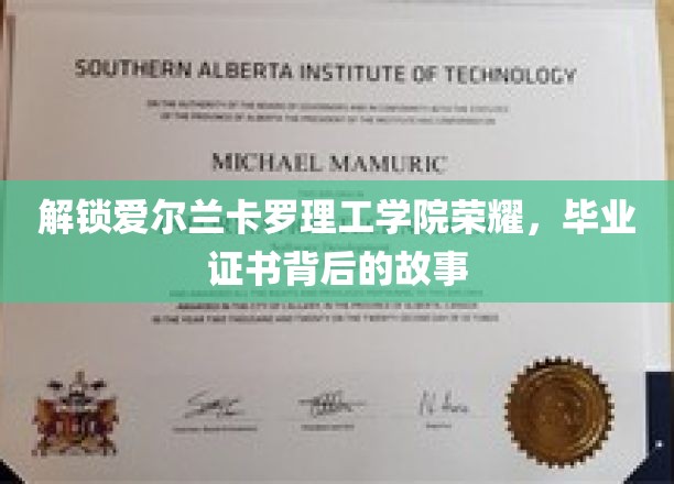 解锁爱尔兰卡罗理工学院荣耀，探寻毕业证书背后的故事
