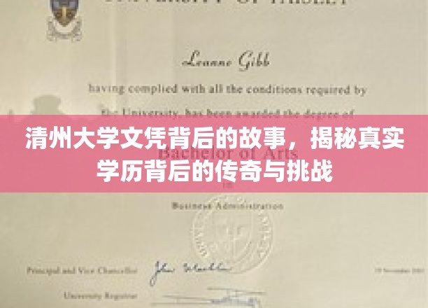 清州大学文凭背后的故事，揭秘真实学历背后的传奇与挑战