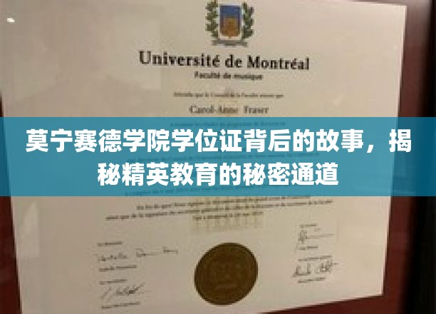 揭开莫宁赛德学院学位证背后的神秘面纱，探寻精英教育的隐秘路径