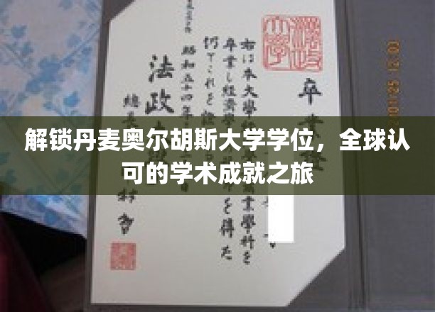 探秘丹麦奥尔胡斯大学，开启国际认可的学术巅峰之旅