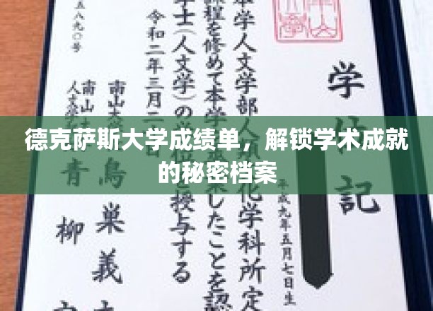 德克萨斯大学成绩单，探寻学子辉煌成就的密码