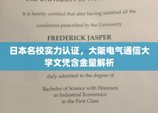 解码日本名校魅力，大阪电气通信大学学历价值深度揭秘