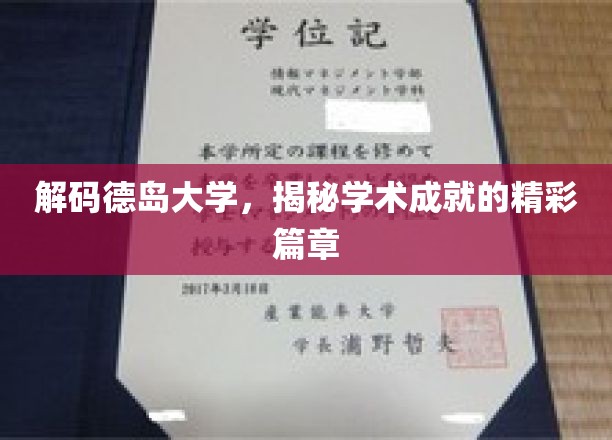 德岛大学之光，探寻学术辉煌背后的秘密宝藏