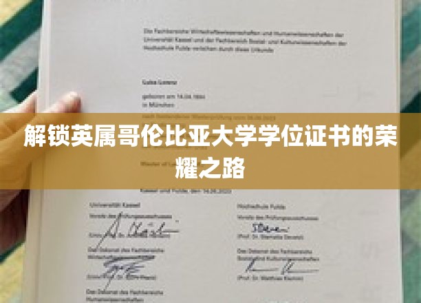 解锁英属哥伦比亚大学学位证书的荣耀之路