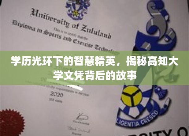 学历光环下的智慧精英，揭秘高知大学文凭背后的故事
