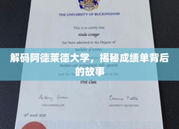 阿德莱德大学成绩单，探寻背后的学术传奇