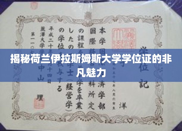 荷兰伊拉斯姆斯大学学位证的非凡魅力揭秘