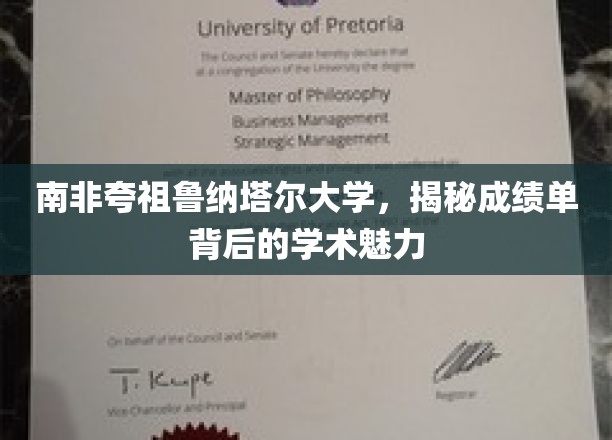 南非夸祖鲁纳塔尔大学，揭秘成绩单背后的学术魅力