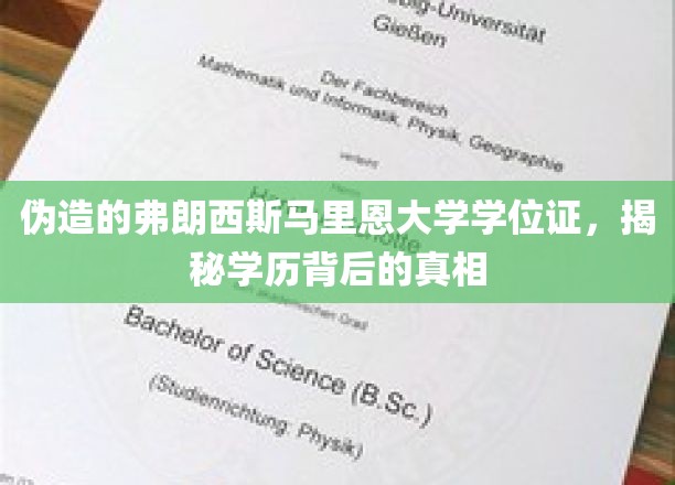 假文凭背后，弗朗西斯马里恩大学学位证的真相探秘