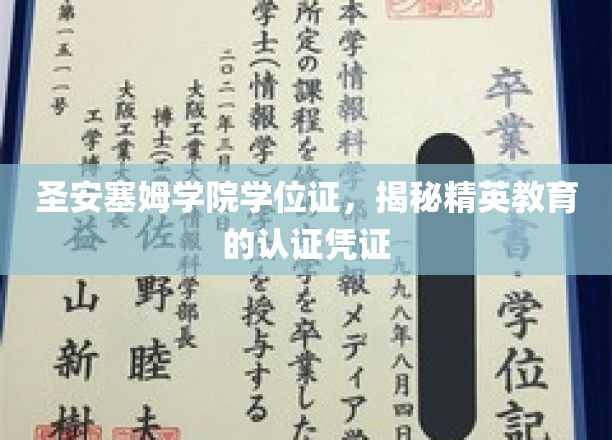精英学府秘证，圣安塞姆学院学位证背后的教育奥秘