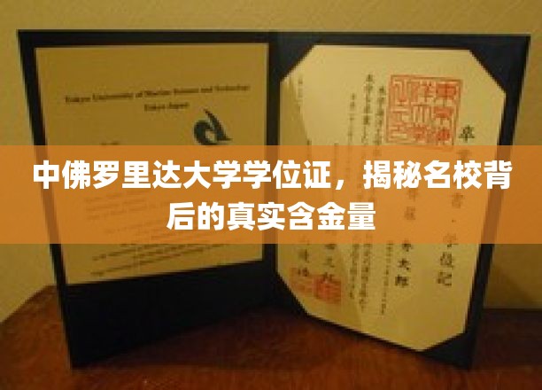 揭开中佛罗里达大学学位证的神秘面纱，探究名校学位的真正价值