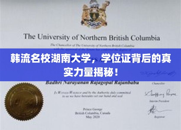 湖南大学学位证背后的神秘魅力，揭秘韩流名校的真正实力！