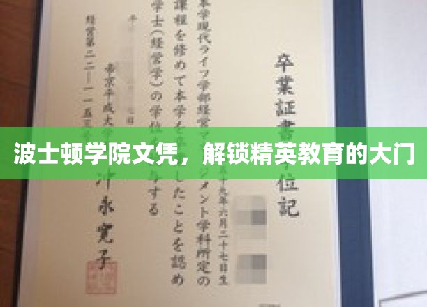 波士顿学院文凭，开启精英教育之门
