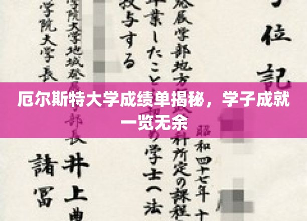 厄尔斯特大学学霸榜，一纸成绩单见证学子辉煌时刻