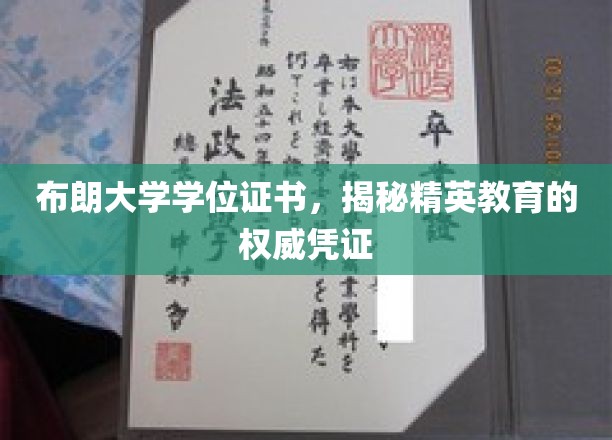 布朗大学学位证书，揭示精英教育的权威凭证
