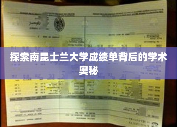 揭开南昆士兰大学成绩单的秘密，探寻学术卓越的真谛