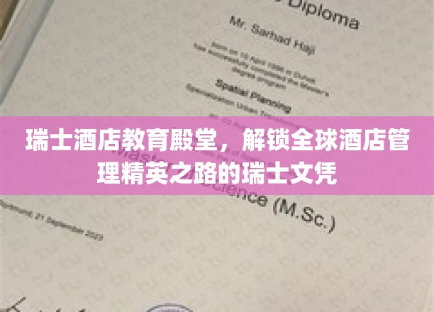 瑞士酒店教育殿堂，解锁全球酒店管理精英之路的瑞士文凭