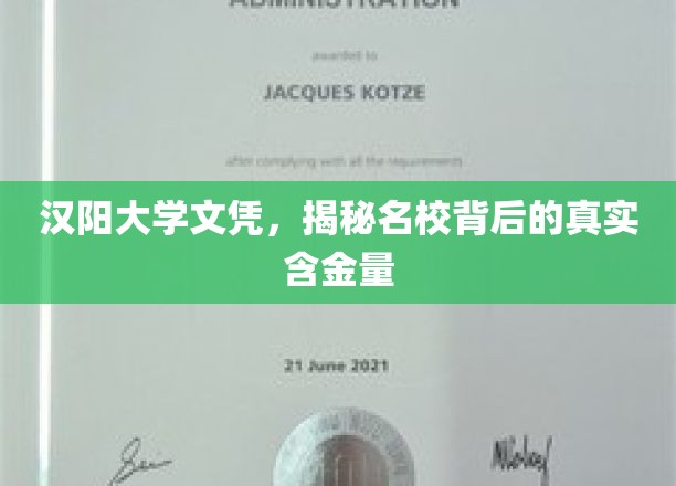 汉阳大学文凭揭秘，名校光环下的真实价值与内涵