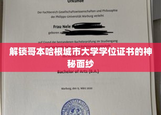 探寻哥本哈根城市大学学位证书背后的独特魅力