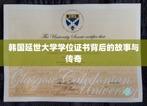 韩国延世大学学位证书背后的故事与传奇