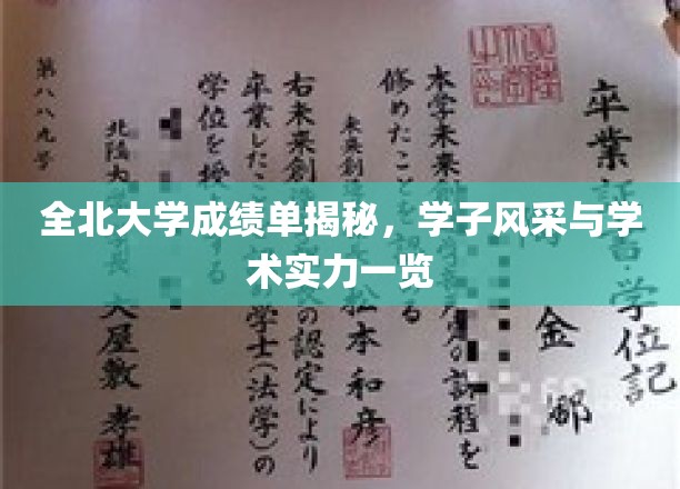 全北大学成绩单揭秘，学子风采与学术实力一览