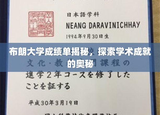 布朗大学成绩单背后的学术密码，揭开卓越背后的秘密