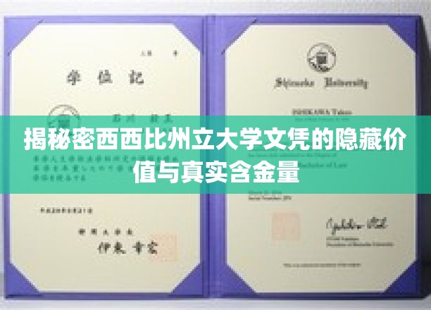 揭秘密西西比州立大学文凭的隐藏价值与真实含金量