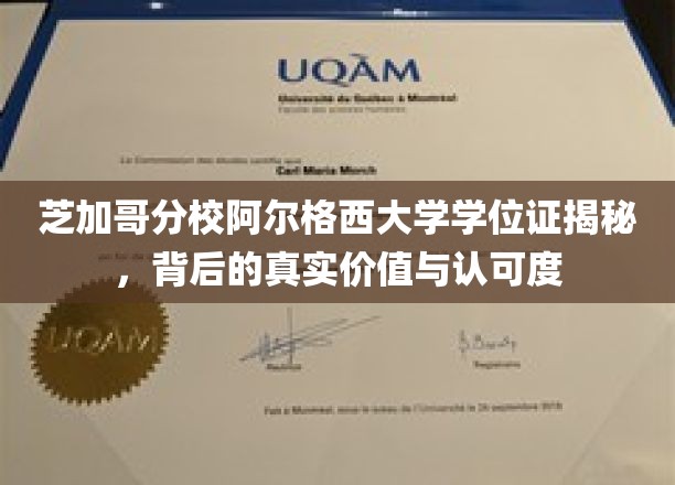 揭秘阿尔格西大学学位证的芝加哥分校传奇，价值与认可度背后的故事