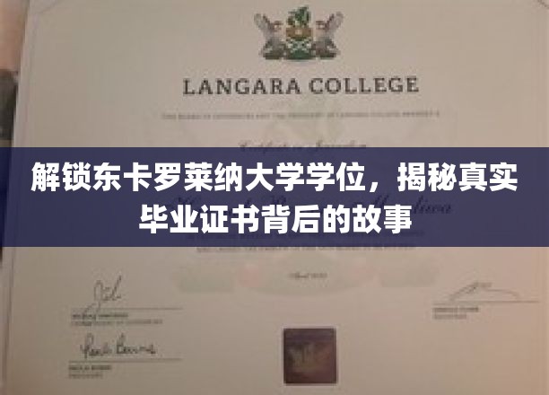 探寻东卡罗莱纳大学学位传奇，揭秘毕业证书背后的奥秘之旅