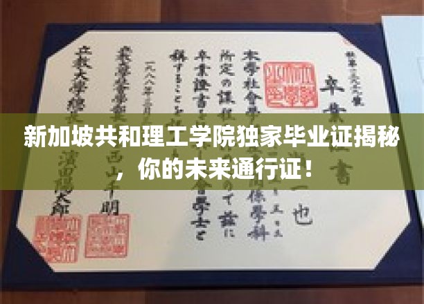 新加坡共和理工学院毕业证，开启你的全球通行之旅
