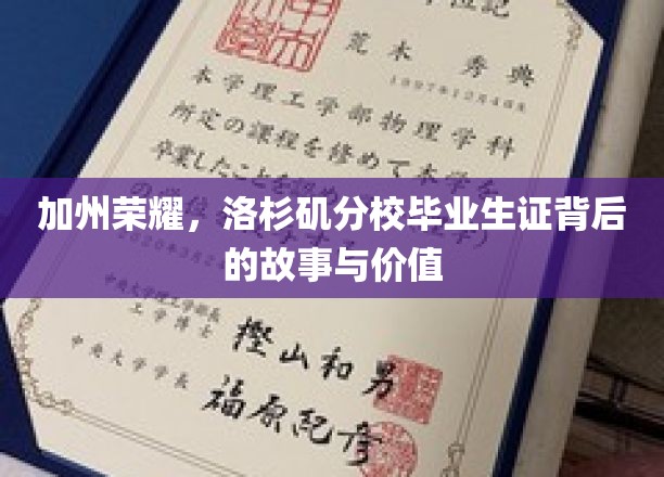 加州荣耀，洛杉矶分校毕业生证背后的故事与价值