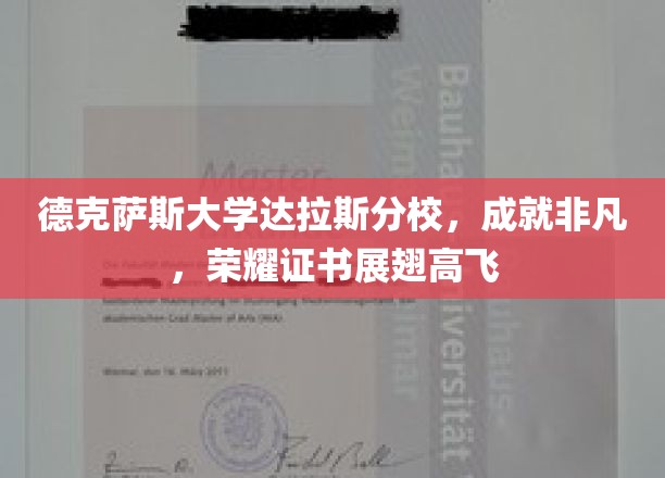 德克萨斯大学达拉斯分校荣耀证书，成就非凡梦想翱翔