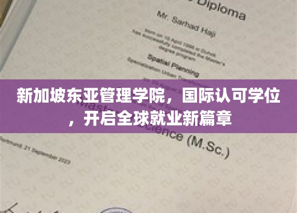 跨国学历通行证，新加坡东亚管理学院助力学子全球职场扬帆起航