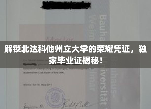 解锁北达科他州立大学的荣耀凭证，独家毕业证揭秘！
