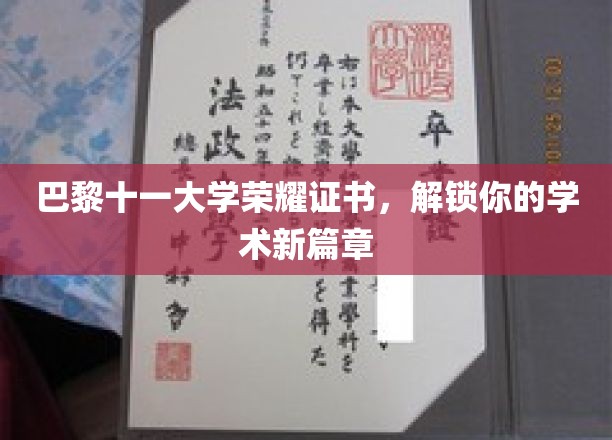 巴黎十一大学荣耀通行证，开启学术征程新纪元
