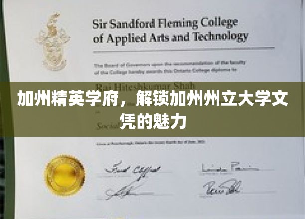 加州精英学府，探寻加州州立大学文凭的魅力