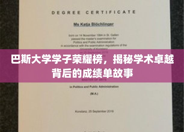 巴斯精英风采录，探寻学术辉煌背后的成绩单传奇