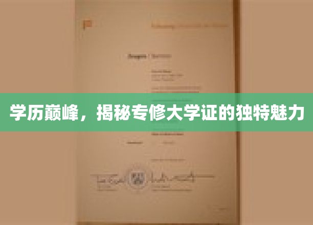 学历巅峰，揭秘专修大学证的独特魅力