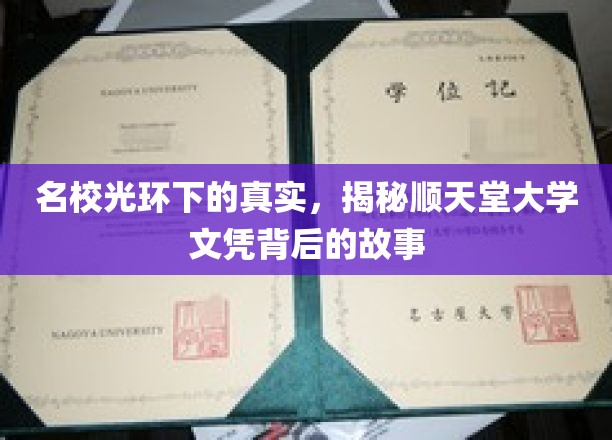 顺天堂大学文凭之谜，名校光环下的真实面纱