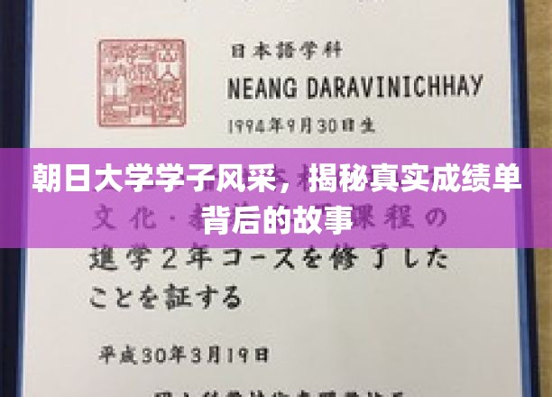 朝日精英映象，一纸成绩单背后的青春传奇