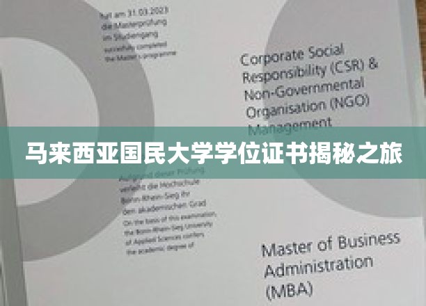 探索马大文凭背后的故事，马来西亚国民大学学位证书探秘之旅