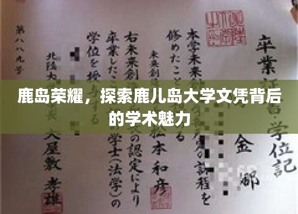 鹿岛荣耀，探寻鹿儿岛大学文凭背后的学术魅力