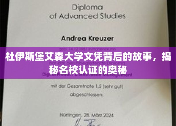名校认证揭秘，杜伊斯堡艾森大学文凭背后的传奇历程