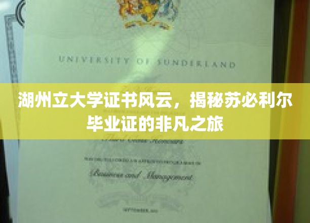 湖州立大学毕业证传奇，苏必利尔证书背后的非凡旅程