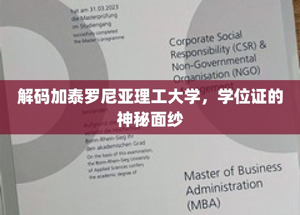 探索加泰罗尼亚理工大学学位证的非凡奥秘