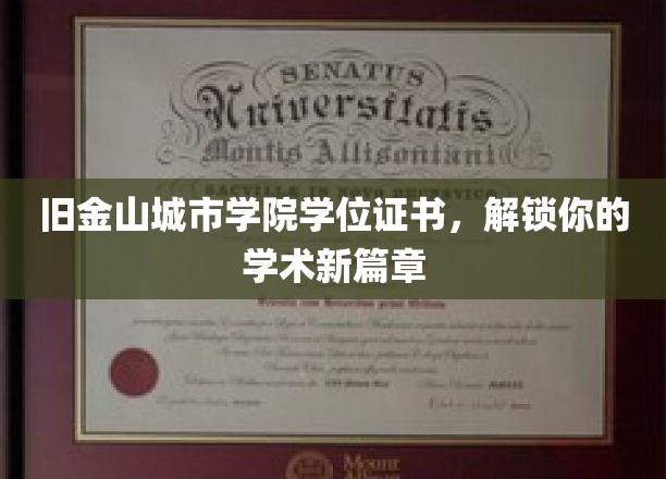 旧金山城市学院学位证书，解锁你的学术新篇章