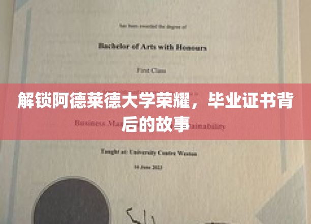 解锁阿德莱德大学荣耀，毕业证书背后的故事